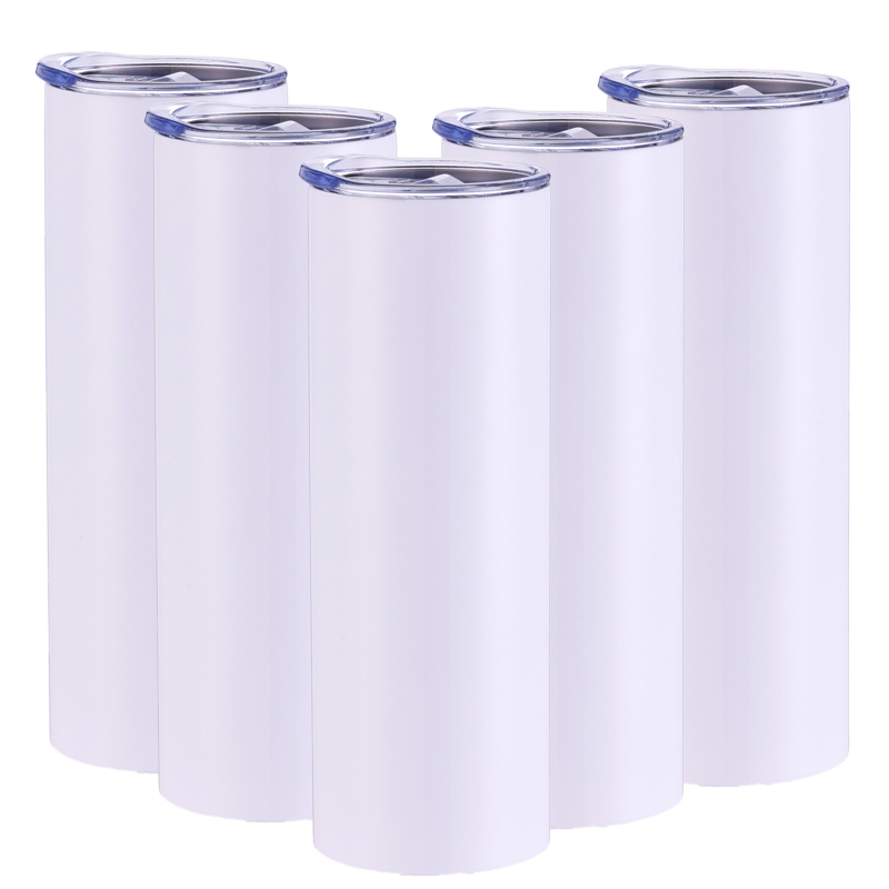 Zella 30oz straight blank stainless steel double walled skinny sublimation tumblers with straws USA Warehouse