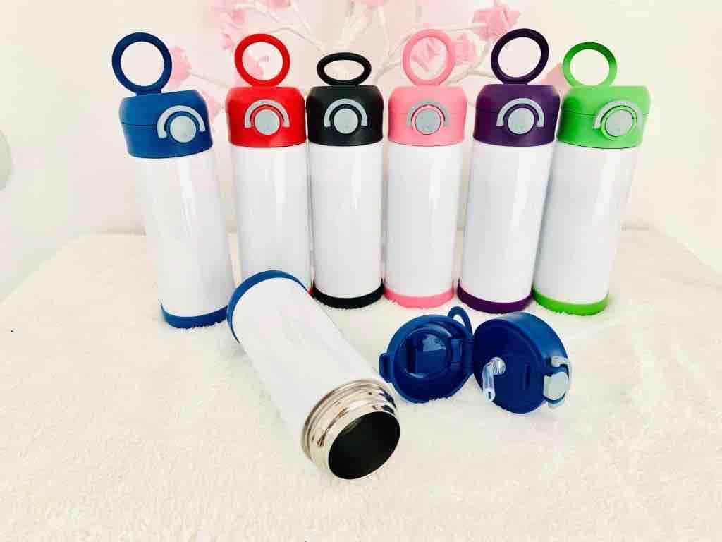 Zella  12oz Flip Top Sublimation Bounce Cups Bottles Straight Tumblers USA Warehouse Stocked