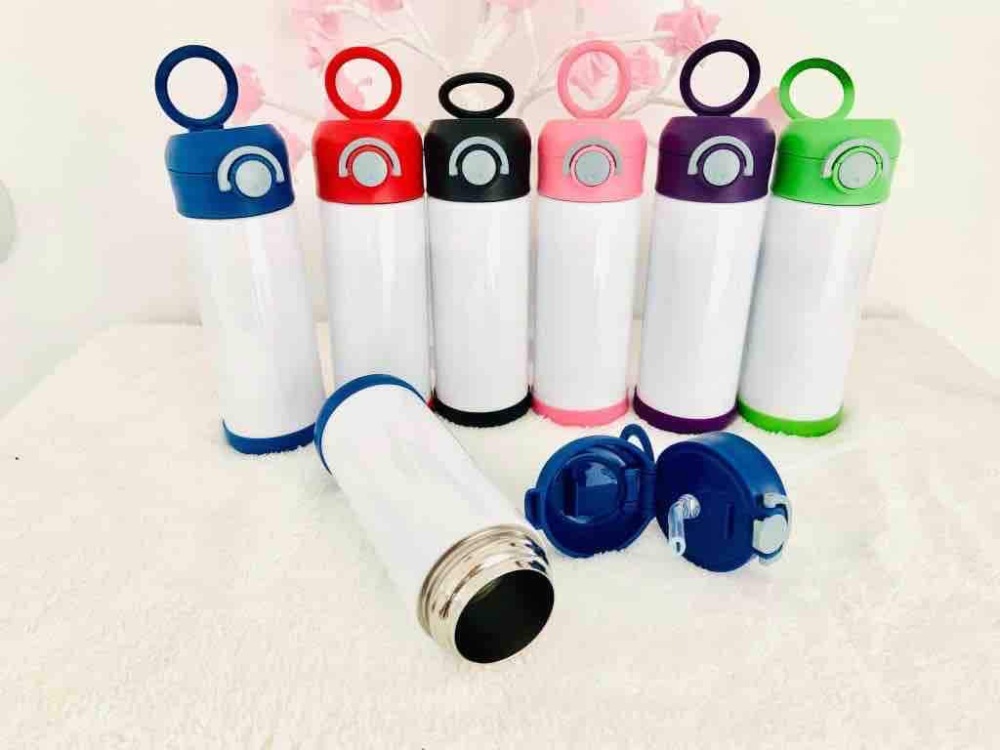 Zella  12oz Flip Top Sublimation Bounce Cups Bottles Straight Tumblers USA Warehouse Stocked
