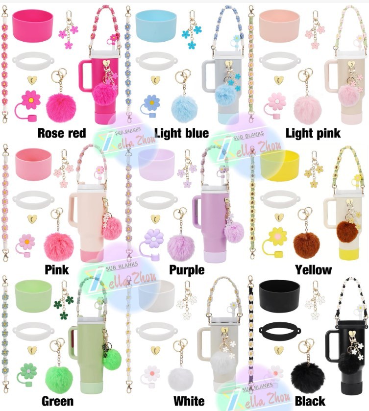 Zella New 40OZ Tumbler's Accessories Sets Decoration