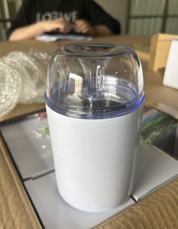 Zella 10oz/24oz white blank sublimation tumbler with designable dome lids and slide lids