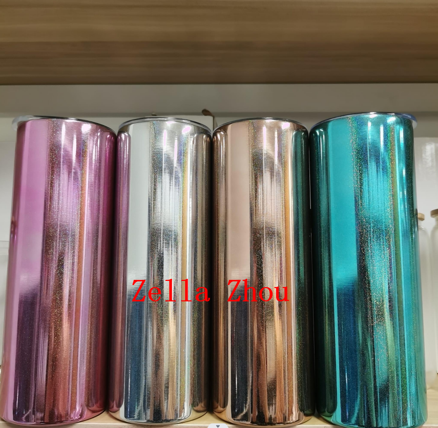 Zella 20oz Sublimation Magic Mirror Straight Tumblers Mixed Color USA Warehouse Stocked