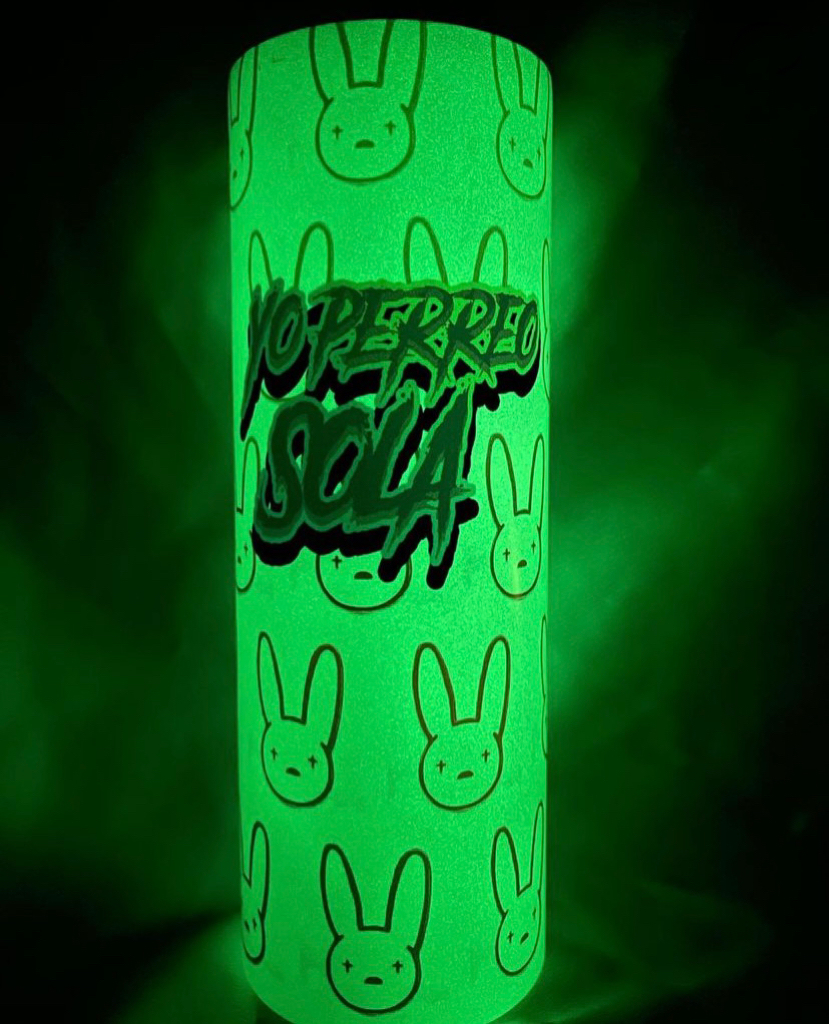 Zella 20oz glow in dark sublimation green and blue USA