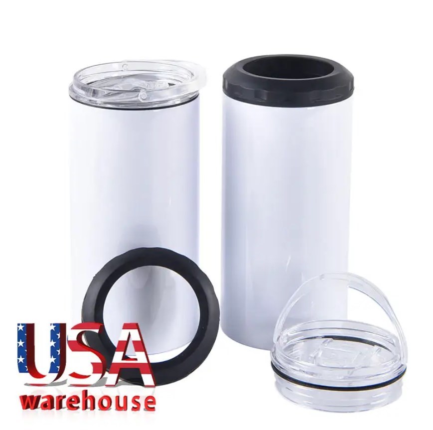 Zella 16oz 4 in 1 Can Coolers Sublimation Tumblers USA warehouse RTS