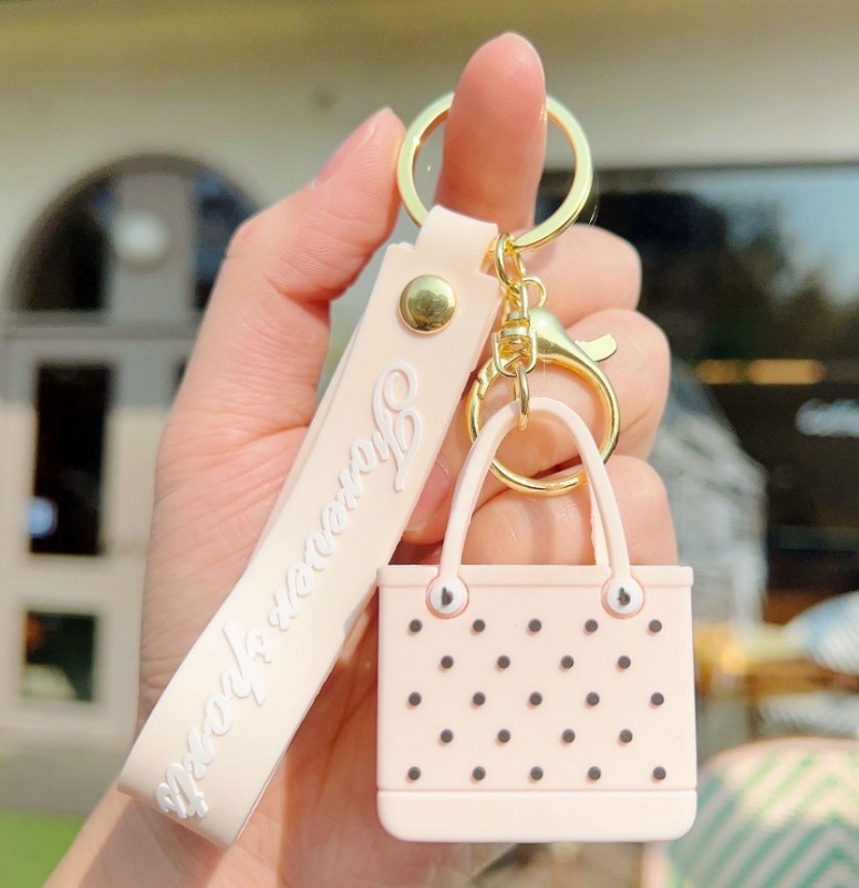 Zella Hot Sales 9 colors Custom EVA Cartoon Bag Cute Car Accessories Rubber Key Chains