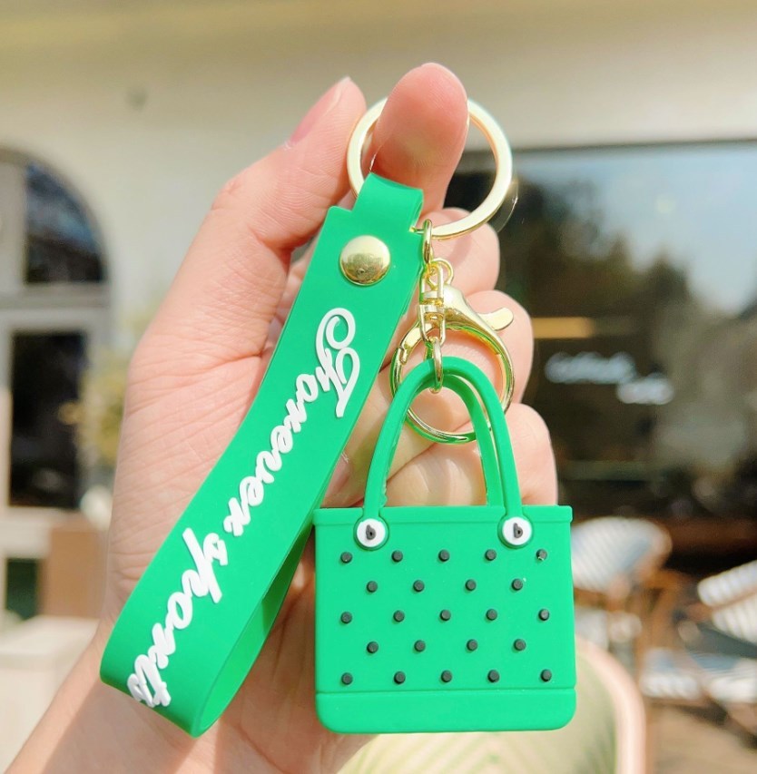 Zella Hot Sales 9 colors Custom EVA Cartoon Bag Cute Car Accessories Rubber Key Chains