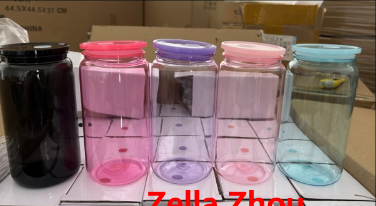 Zella 16oz Jelly Plastic Cans Mixed Color US Warehouse