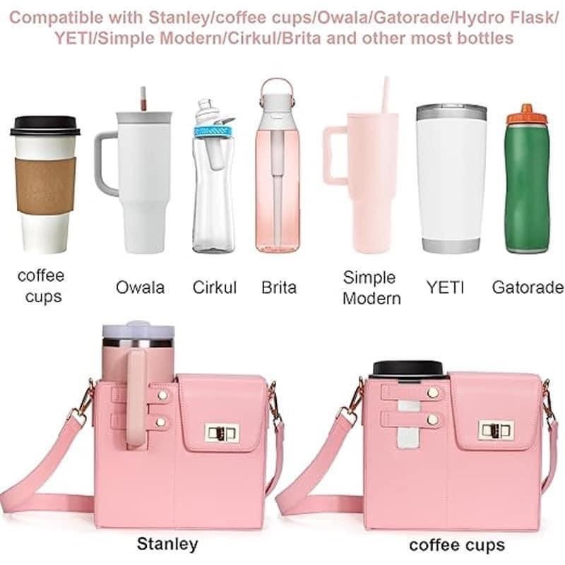 2024 New Water Bottle Carrier with Adjustable Shoulder Strap