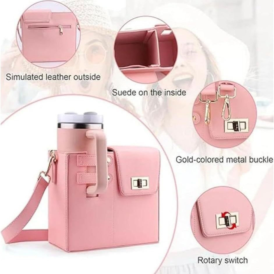 2024 New Water Bottle Carrier with Adjustable Shoulder Strap