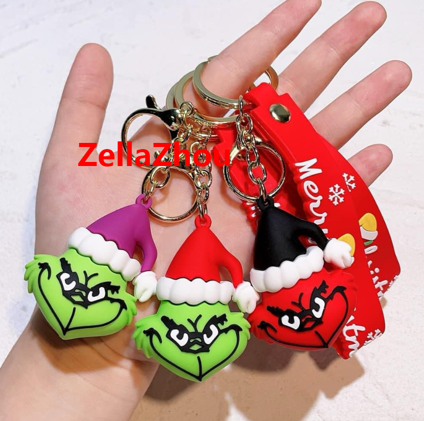 Zella Grinch cute keychains Mixed Styles