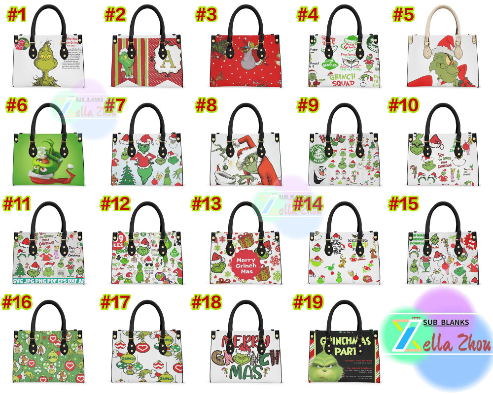 2024 New Water Bottle Grinch Tote Bags