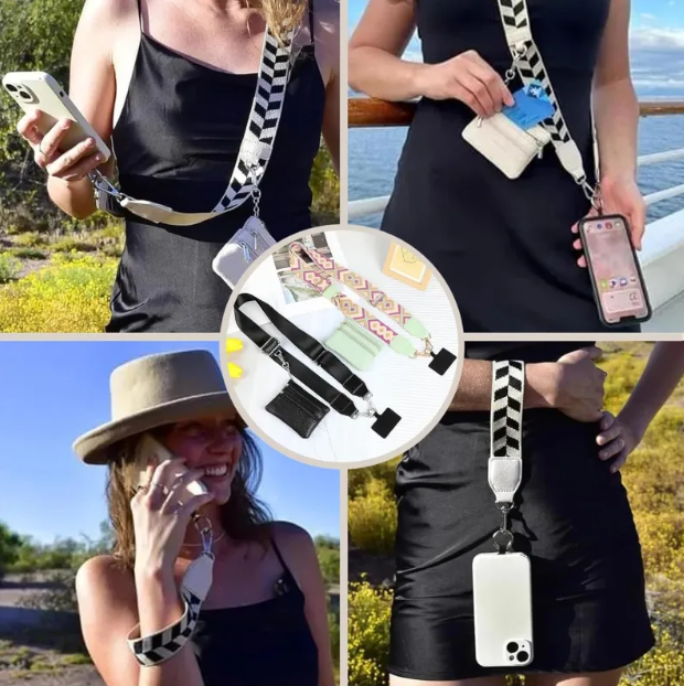 Zella Phone Strap with Zippered Pouch