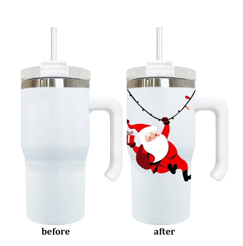 Zella white glossy 20oz travel mugs