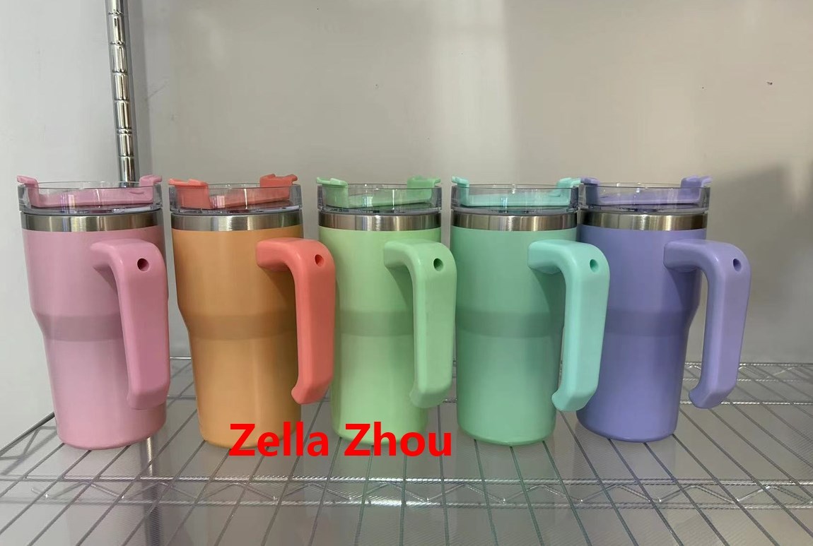 Zella 20oz Sublimation Stainless Steel Matte Macaron Tumblers with Handle