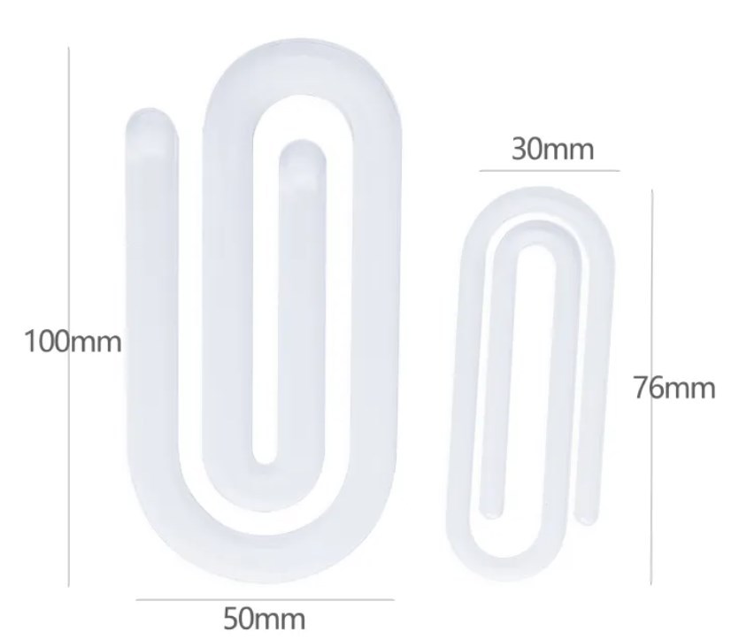 Zella Single Side Sublimation Acrylic White Paper Clip