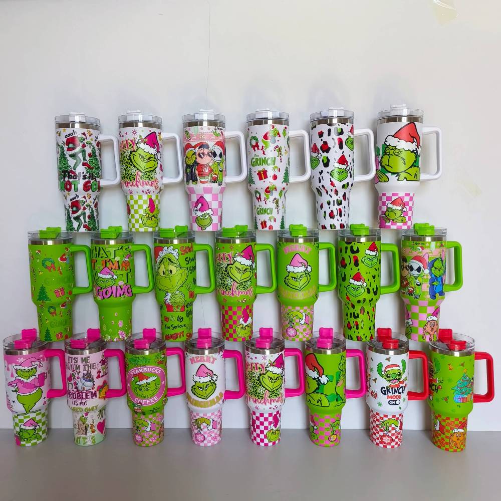 Zella 40oz Grinch Stainless Steel Tumbler with Handle