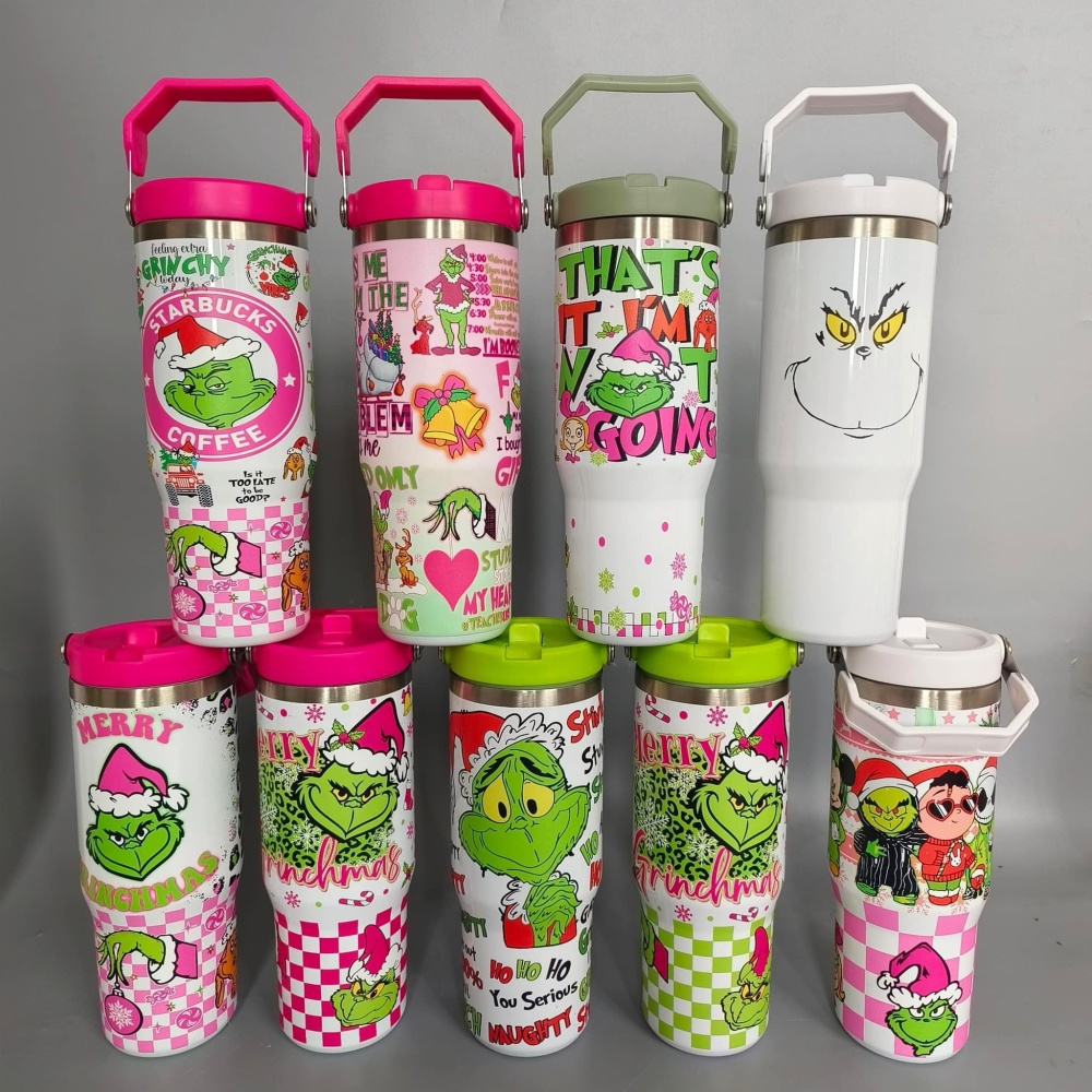 Zella 30oz Grinch Stainless Steel Tumbler with Handle