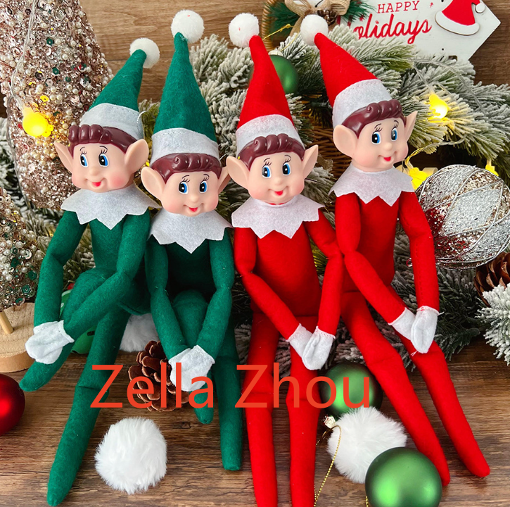 Zella CHINESE WAREHOUSE 30cm Pvc Grinch Elf Doll