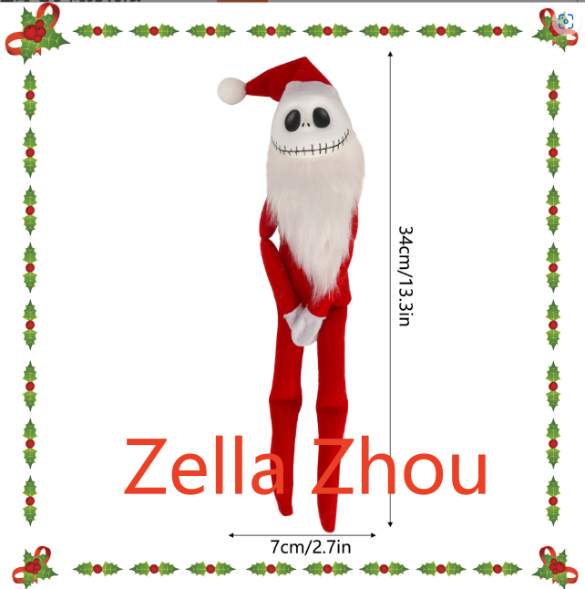 Zella CHINESE WAREHOUSE 30cm Pvc Grinch Elf Doll