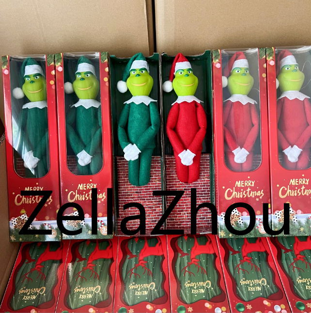 Zella CHINESE WAREHOUSE 30cm Pvc Grinch Elf Doll