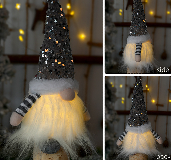 Zella Rudolf doll Christmas glowing faceless doll ornament