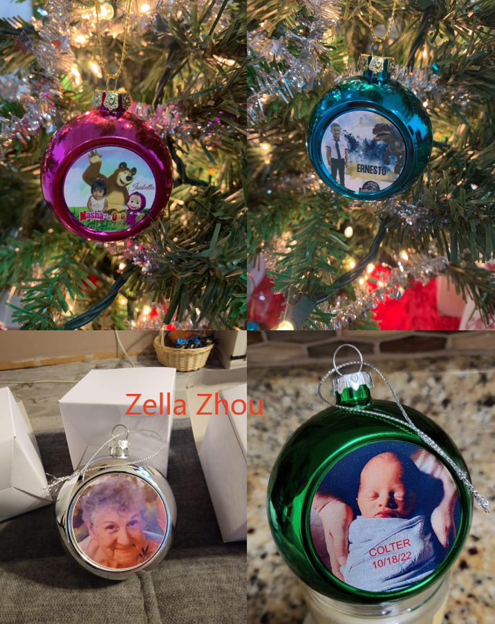 Zella Christmas Ball 3.14inch for sublimation decoration