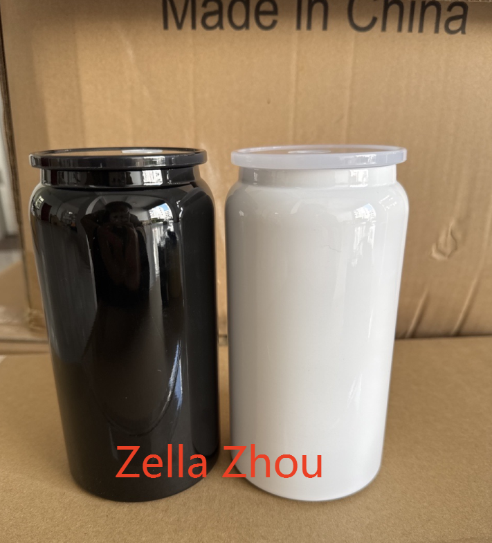 Zella 16oz stainless steel cup for sublimation Black/White