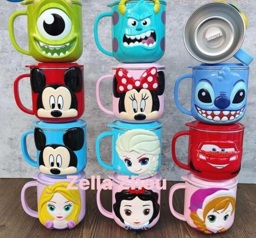 Zella Disney Cartoon Children Water Cup Stainless Steel Molding Cup