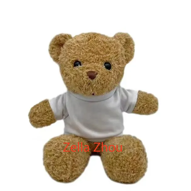 Zella Mix 29cm Color Cute Teddy Bear Toys With Sublimation T-shirt