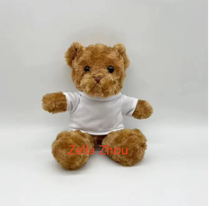Zella Mix 29cm Color Cute Teddy Bear Toys With Sublimation T-shirt