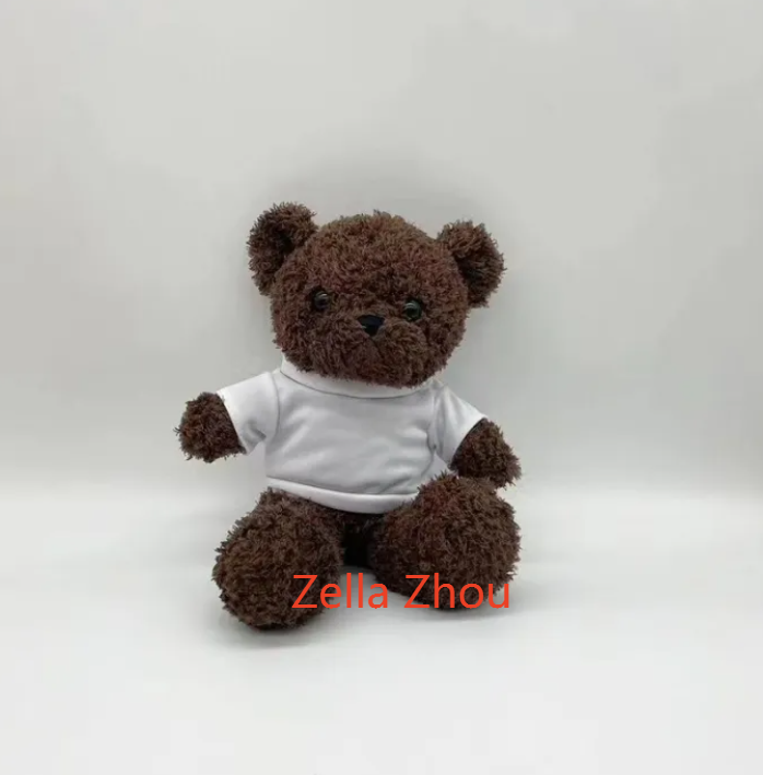 Zella Mix 29cm Color Cute Teddy Bear Toys With Sublimation T-shirt
