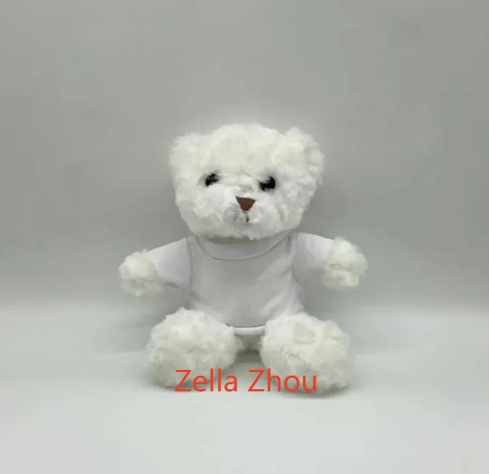 Zella Mix 29cm Color Cute Teddy Bear Toys With Sublimation T-shirt