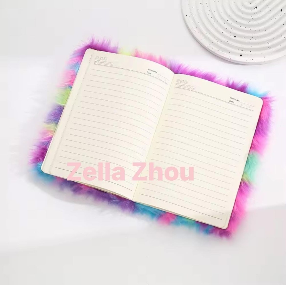 Zella New Style Plush Cartoon A5 notebooks