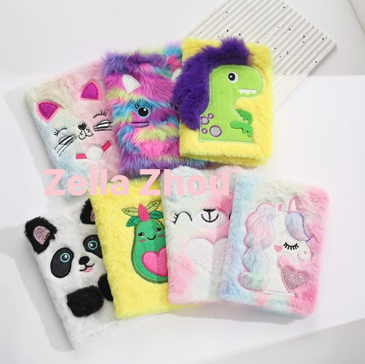 Zella New Style Plush Cartoon A5 notebooks