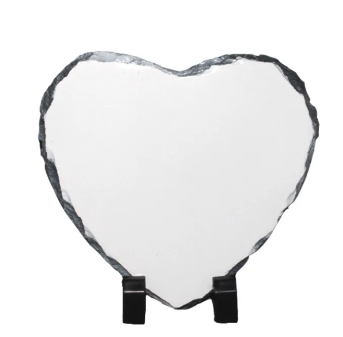 Zella 8 inches Heart Sublimation Blank Stone Rock Photo Slate