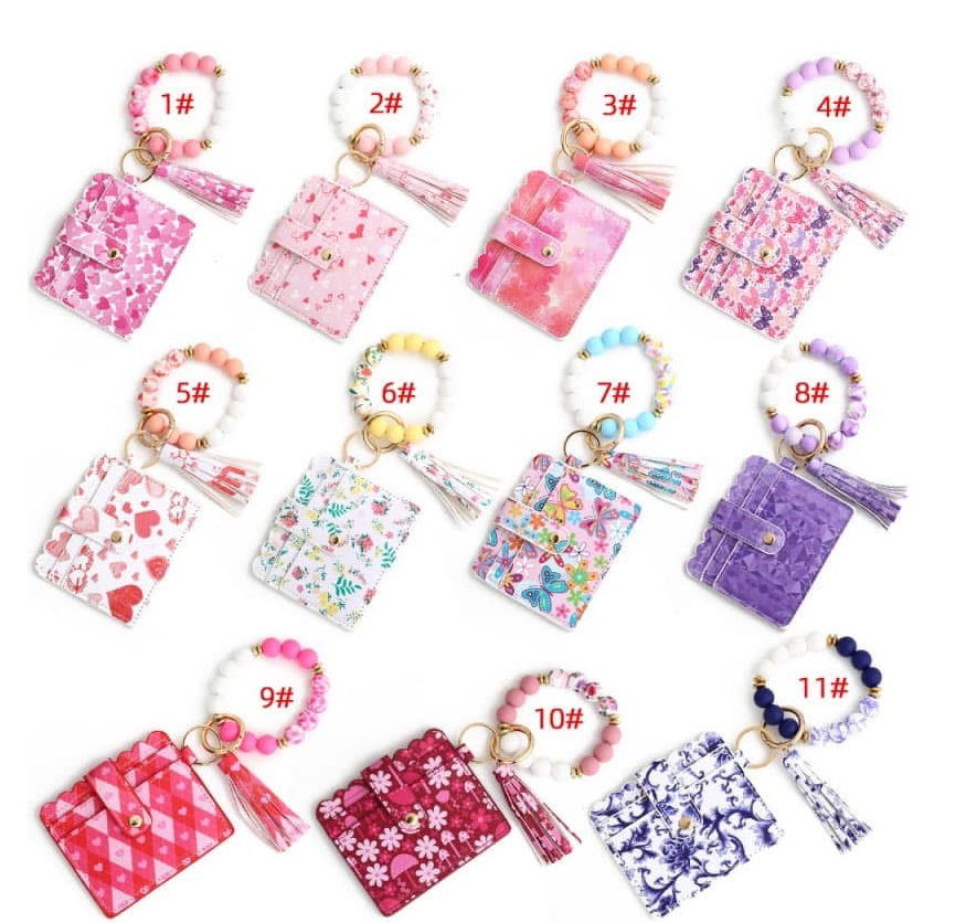 Zella New Arrivals Valentine's Day Silicone Bracelet Come With PU Leather Purse