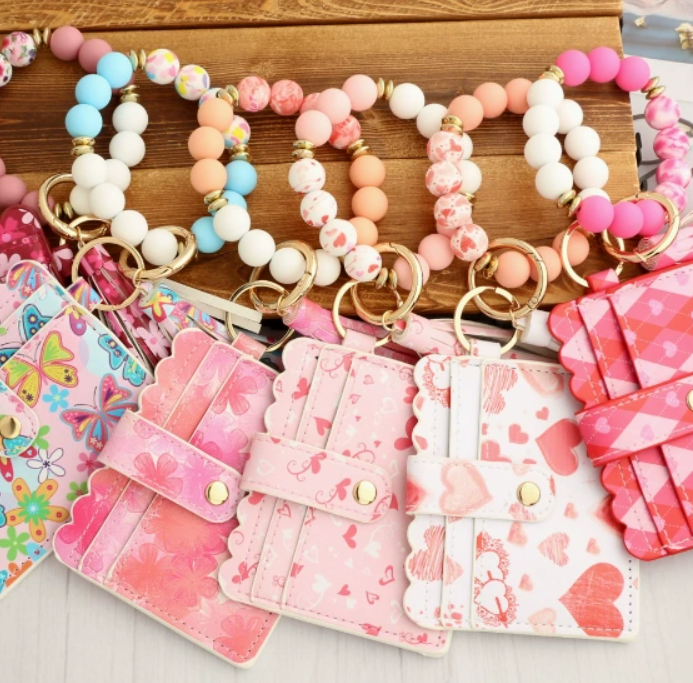 Zella New Arrivals Valentine's Day Silicone Bracelet Come With PU Leather Purse