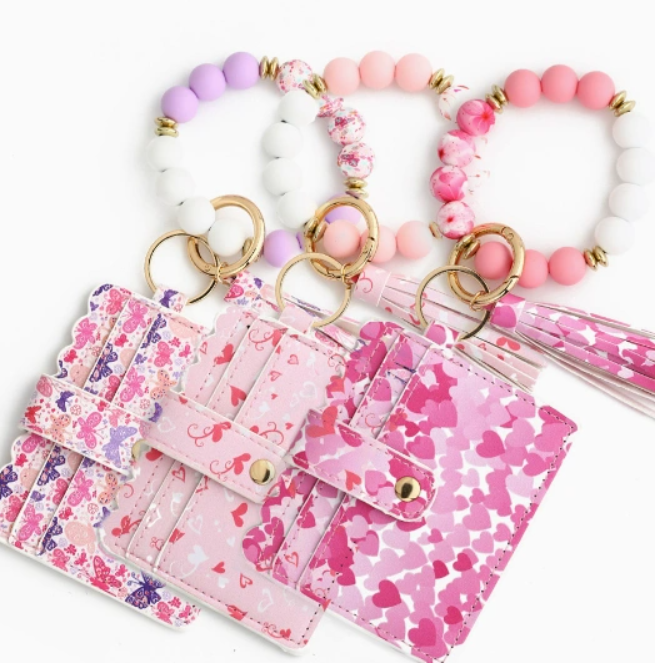 Zella New Arrivals Valentine's Day Silicone Bracelet Come With PU Leather Purse