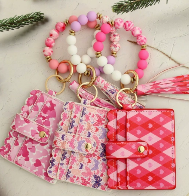 Zella New Arrivals Valentine's Day Silicone Bracelet Come With PU Leather Purse