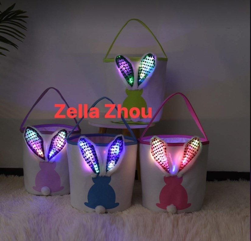 Zella Handmade Luminous Glow Light Easter Egg Basket