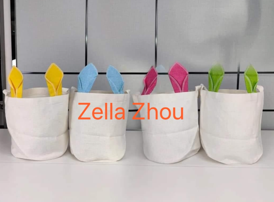 Zella 23*33cm Sublimation Easter Bunny Baskets USA Warehouse Stocked