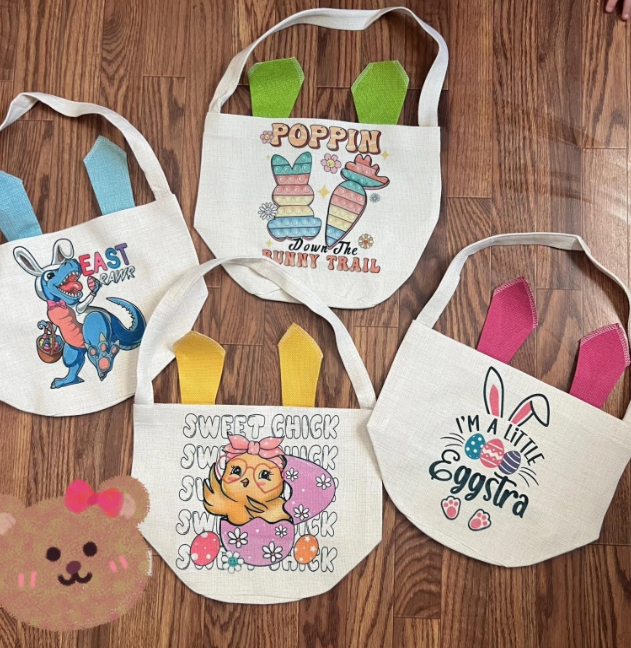 Zella 23*33cm Sublimation Easter Bunny Baskets USA Warehouse Stocked