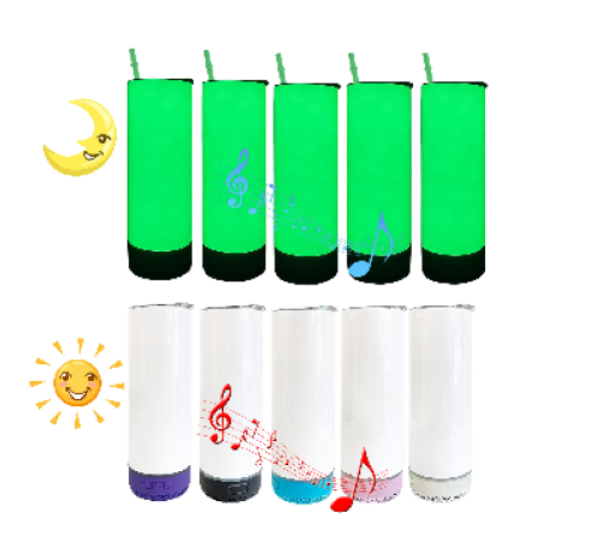 Zella 20oz Bluetooth Speaker Tumblers Sublimation Straight Tumblers USA Warehouse RTS