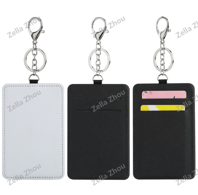 Zella PU Leather Card Holder With Keychain for sublimation