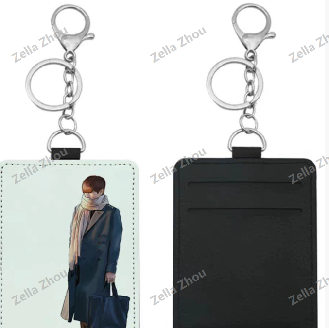 Zella PU Leather Card Holder With Keychain for sublimation