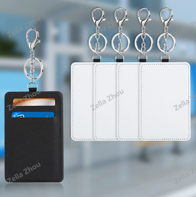 Zella PU Leather Card Holder With Keychain for sublimation