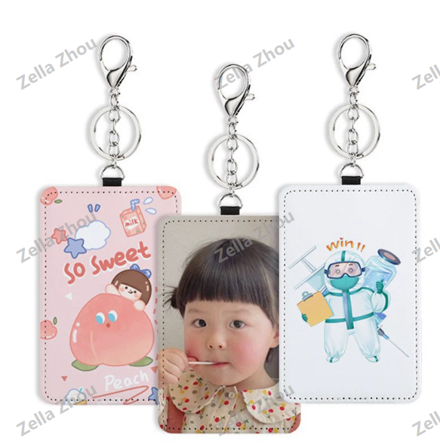 Zella PU Leather Card Holder With Keychain for sublimation