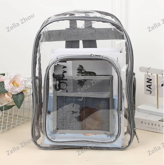 Zella 2025 Popular PVC Clear Backpack with Mix Colors