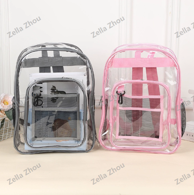 Zella 2025 Popular PVC Clear Backpack with Mix Colors