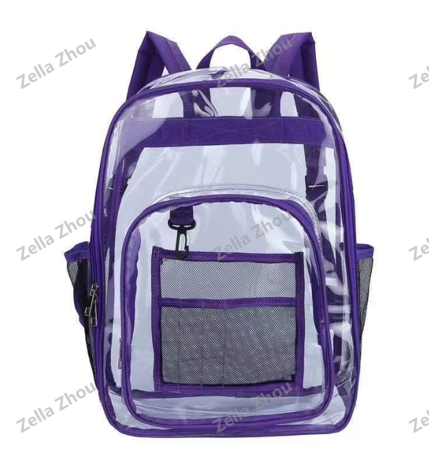 Zella 2025 Popular PVC Clear Backpack with Mix Colors